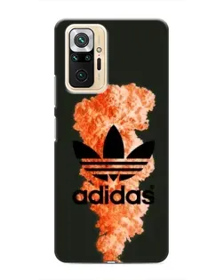 Чехол для Xiaomi Redmi Note 10 Pro с картинкой «Оранжевый дым Adidas»