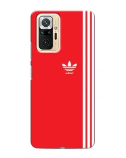 Чехол для Xiaomi Redmi Note 10 Pro с картинкой «Красный минимализм Adidas»