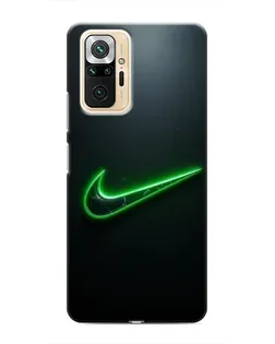 Чехол для Xiaomi Redmi Note 10 Pro с картинкой «Неоновый контур Nike»