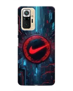 Чехол для Xiaomi Redmi Note 10 Pro с картинкой «Техногенный стиль Nike»