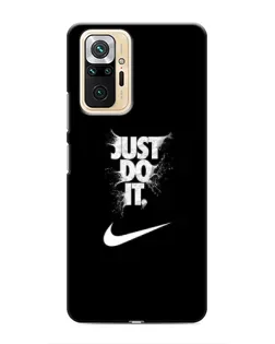 Чехол для Xiaomi Redmi Note 10 Pro с картинкой «Текстовый принт Nike»