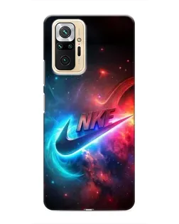 Чехол для Xiaomi Redmi Note 10 Pro с картинкой «Огненный логотип Nike»