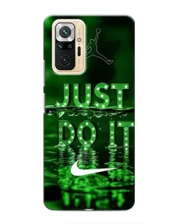 Чехол для Xiaomi Redmi Note 10 Pro с картинкой «Зеленый неоновый Nike»