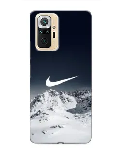 Чехол для Xiaomi Redmi Note 10 Pro с картинкой «Nike — зимние горы»