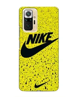 Чехол для Xiaomi Redmi Note 10 Pro с картинкой «Желтый текстурный Nike»
