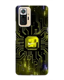 Чехол для Xiaomi Redmi Note 10 Pro с картинкой «Nike — золотая искра»