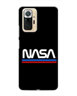 Чехол для Xiaomi Redmi Note 10 Pro с картинкой «NASA — классика Red Blue»