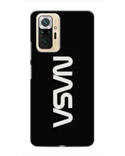 Чехол для Xiaomi Redmi Note 10 Pro с картинкой «NASA — вертикальный логотип»