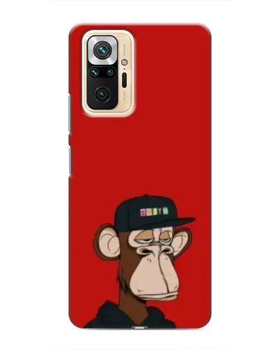 Чехол для Xiaomi Redmi Note 10 Pro с картинкой «Bored Ape — красный фон» Чехол для Xiaomi Redmi Note 10 Pro с картинкой «Bored Ape — красный фон»