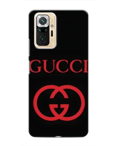 Чехол для Xiaomi Redmi Note 10 Pro с картинкой «Gucci — красный логотип»
