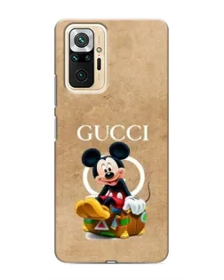 Чехол для Xiaomi Redmi Note 10 Pro с картинкой «Микки Маус Gucci — крафт»