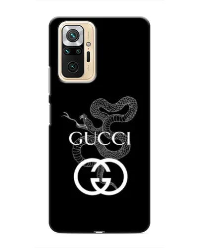 Чехол для Xiaomi Redmi Note 10 Pro с картинкой «Gucci — серебряная змея»