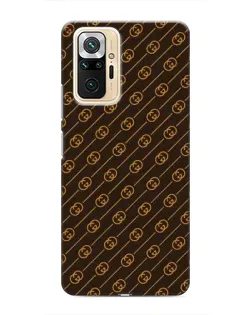 Чехол для Xiaomi Redmi Note 10 Pro с картинкой «Gucci — золотые диагонали»