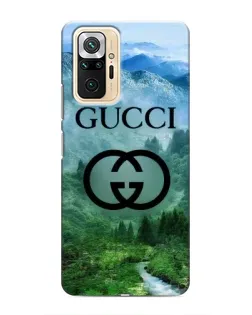 Чехол для Xiaomi Redmi Note 10 Pro с картинкой «Gucci — горный пейзаж»