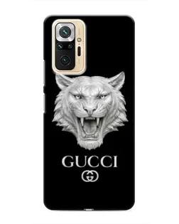 Чохол для Xiaomi Redmi Note 10 Pro з картинкою «Gucci — срібний лев»