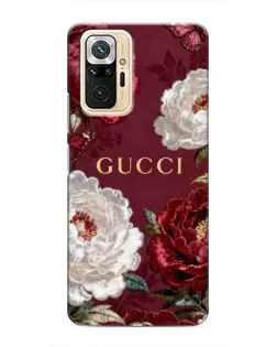 Чохол для Xiaomi Redmi Note 10 Pro з картинкою «Gucci — бордові троянди»