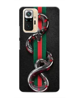 Чохол для Xiaomi Redmi Note 10 Pro з картинкою «Gucci — змія на смузі»