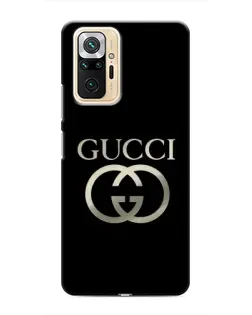 Чохол для Xiaomi Redmi Note 10 Pro з картинкою «Gucci — золото на чорному»