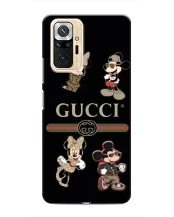 Чохол для Xiaomi Redmi Note 10 Pro з картинкою «Gucci — герої Disney та монограма»