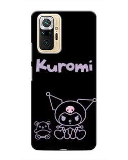 Чохол для Xiaomi Redmi Note 10 Pro з картинкою «Kuromi — чорний мінімалізм»