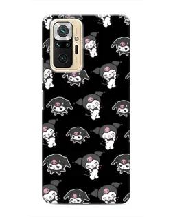 Чохол для Xiaomi Redmi Note 10 Pro з картинкою «Чорний паттерн Kuromi»