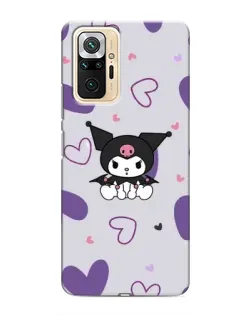 Чохол для Xiaomi Redmi Note 10 Pro з картинкою «Kuromi та лавандові серця»