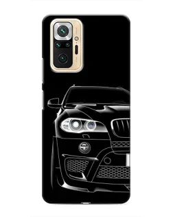 Чехол для Xiaomi Redmi Note 10 Pro с картинкой «Темный силуэт BMW»