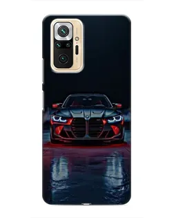 Чехол для Xiaomi Redmi Note 10 Pro с картинкой «BMW на мокрой дороге»