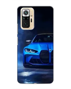 Чехол для Xiaomi Redmi Note 10 Pro с картинкой «Голубая BMW M4»
