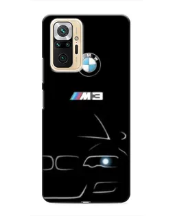 Чехол для Xiaomi Redmi Note 10 Pro с картинкой «Минималистичный принт BMW M3»