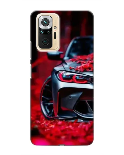 Чехол для Xiaomi Redmi Note 10 Pro с картинкой «Спортивная BMW и цветы» Чехол для Xiaomi Redmi Note 10 Pro с картинкой «Спортивная BMW и цветы»