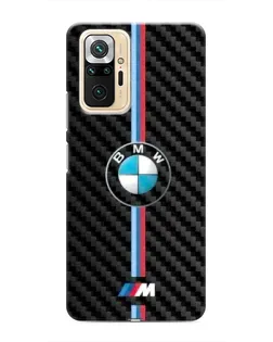 Чехол для Xiaomi Redmi Note 10 Pro с картинкой «Эмблема BMW и карбон»