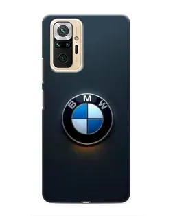 Чехол для Xiaomi Redmi Note 10 Pro с картинкой «Логотип BMW — минимализм»
