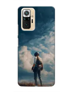 Чехол для Xiaomi Redmi Note 10 Pro с картинкой «Герой PUBG на скале»