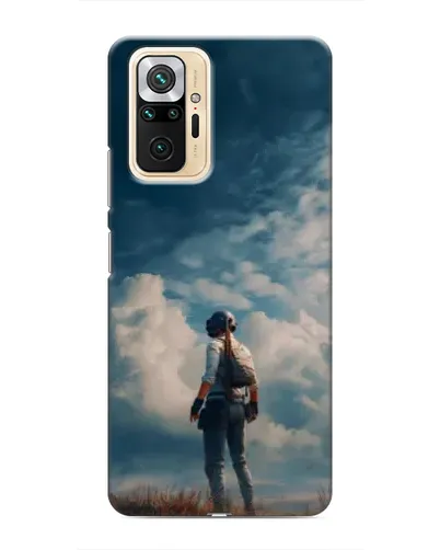 Чехол для Xiaomi Redmi Note 10 Pro с картинкой «Герой PUBG на скале»