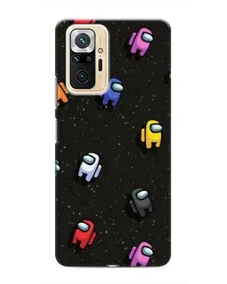 Чехол для Xiaomi Redmi Note 10 Pro с картинкой «Космический паттерн Among Us»