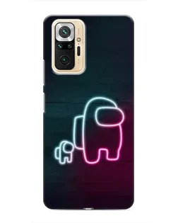 Чехол для Xiaomi Redmi Note 10 Pro с картинкой «Among Us неон-арт»