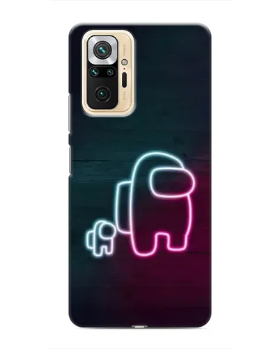 Чехол для Xiaomi Redmi Note 10 Pro с картинкой «Among Us неон-арт»