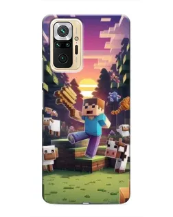 Чехол для Xiaomi Redmi Note 10 Pro с картинкой «Стив на ферме»
