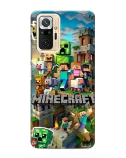 Чехол для Xiaomi Redmi Note 10 Pro с картинкой «Замок Minecraft»