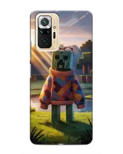 Чехол для Xiaomi Redmi Note 10 Pro с картинкой «Крипер в свитере»