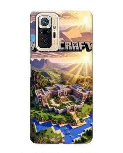 Чехол для Xiaomi Redmi Note 10 Pro с картинкой «Minecraft панорама»