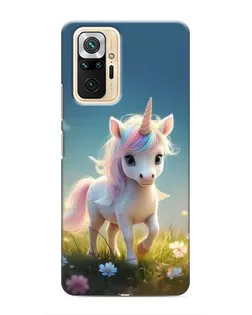 Чехол для Xiaomi Redmi Note 10 Pro с картинкой «Единорог на поляне»