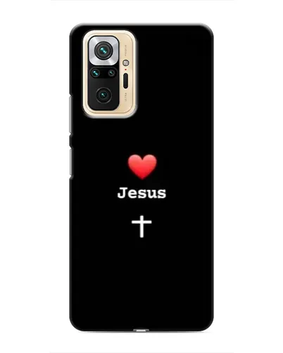 Чехол для Xiaomi Redmi Note 10 Pro с картинкой «Сердце - Jesus»
