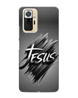 Чехол для Xiaomi Redmi Note 10 Pro с картинкой «Надпись Jesus Graffiti»