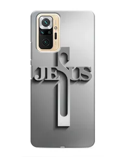 Чохол для Xiaomi Redmi Note 10 Pro з картинкою «Металевий хрест Jesus» Чохол для Xiaomi Redmi Note 10 Pro з картинкою «Металевий хрест Jesus»