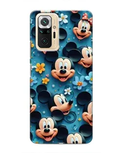Чехол для Xiaomi Redmi Note 10 Pro с картинкой «Паттерн Микки и Минни»
