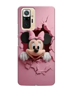 Чехол для Xiaomi Redmi Note 10 Pro с картинкой «Минни сквозь стену»