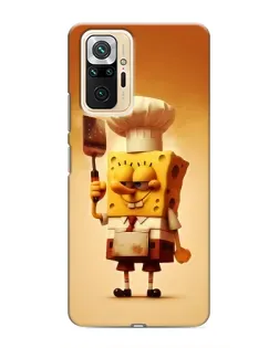 Чехол для Xiaomi Redmi Note 10 Pro с картинкой «Губка Боб повар»