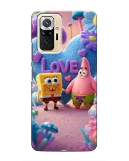 Чехол для Xiaomi Redmi Note 10 Pro с картинкой «Губка Боб Патрик»